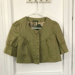 Olive crop jacket